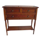 Rare - Jolie console 3 Tiroirs  Style Louis XVI - merisier