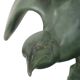 Sculpture Art Déco Goéland sur Socle en Marbre Patine Bronze 51 cm