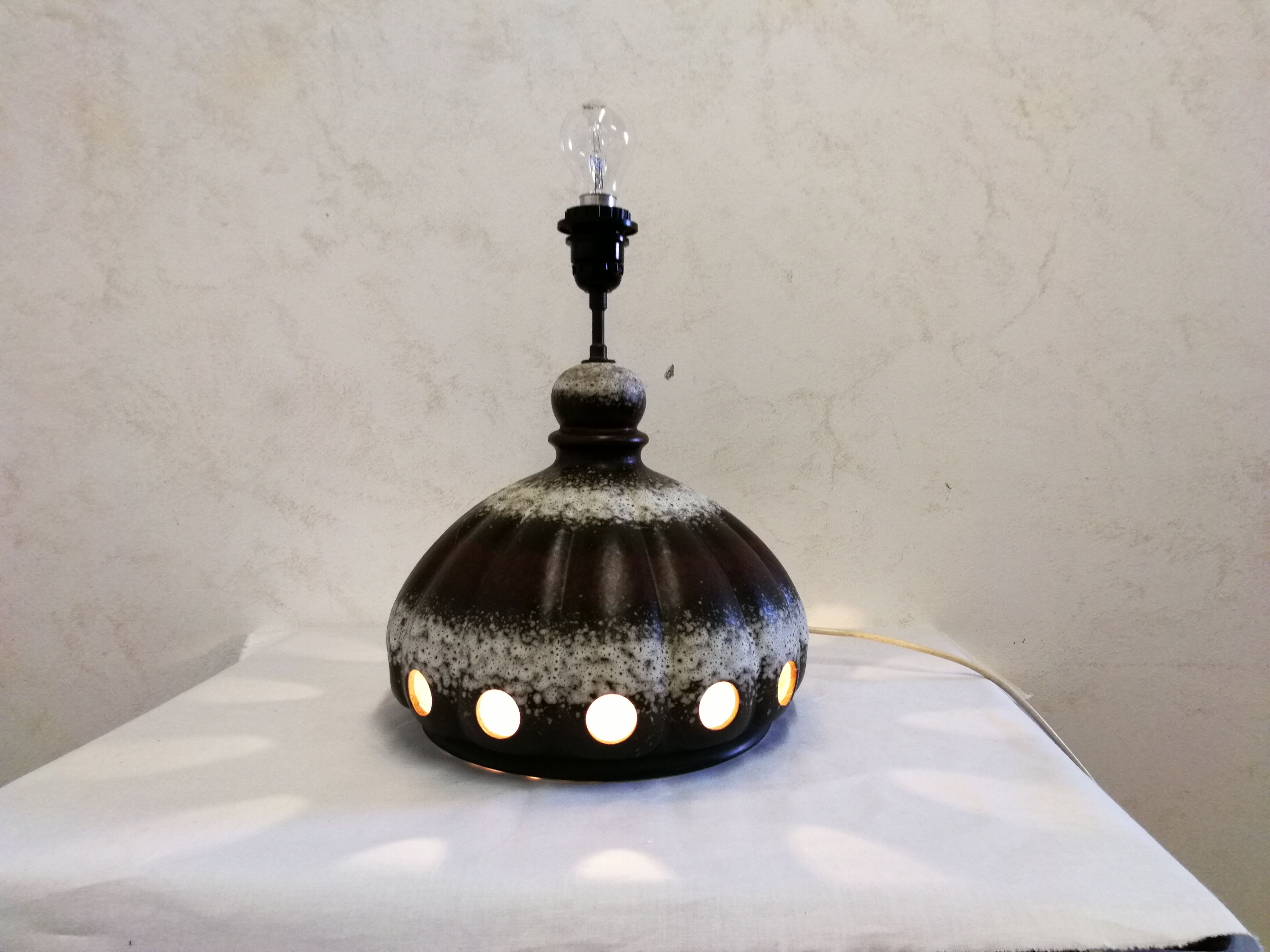 Vintage stoneware lamp base