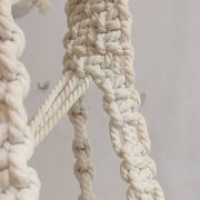 Lámpara de techo de macramé. Spain, 1980s.