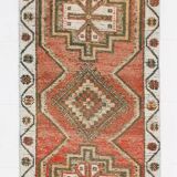 3x11 Wool Vintage Runner Rug, Turkish Runner, 90x340Cm