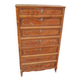 Louis XVI period walnut chest of drawers from the 18th century