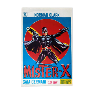 Affiche cinéma originale '"Mister X" Super-héro 36x55cm 1967