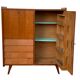 Vintage secretary cabinet with compass feet 1960