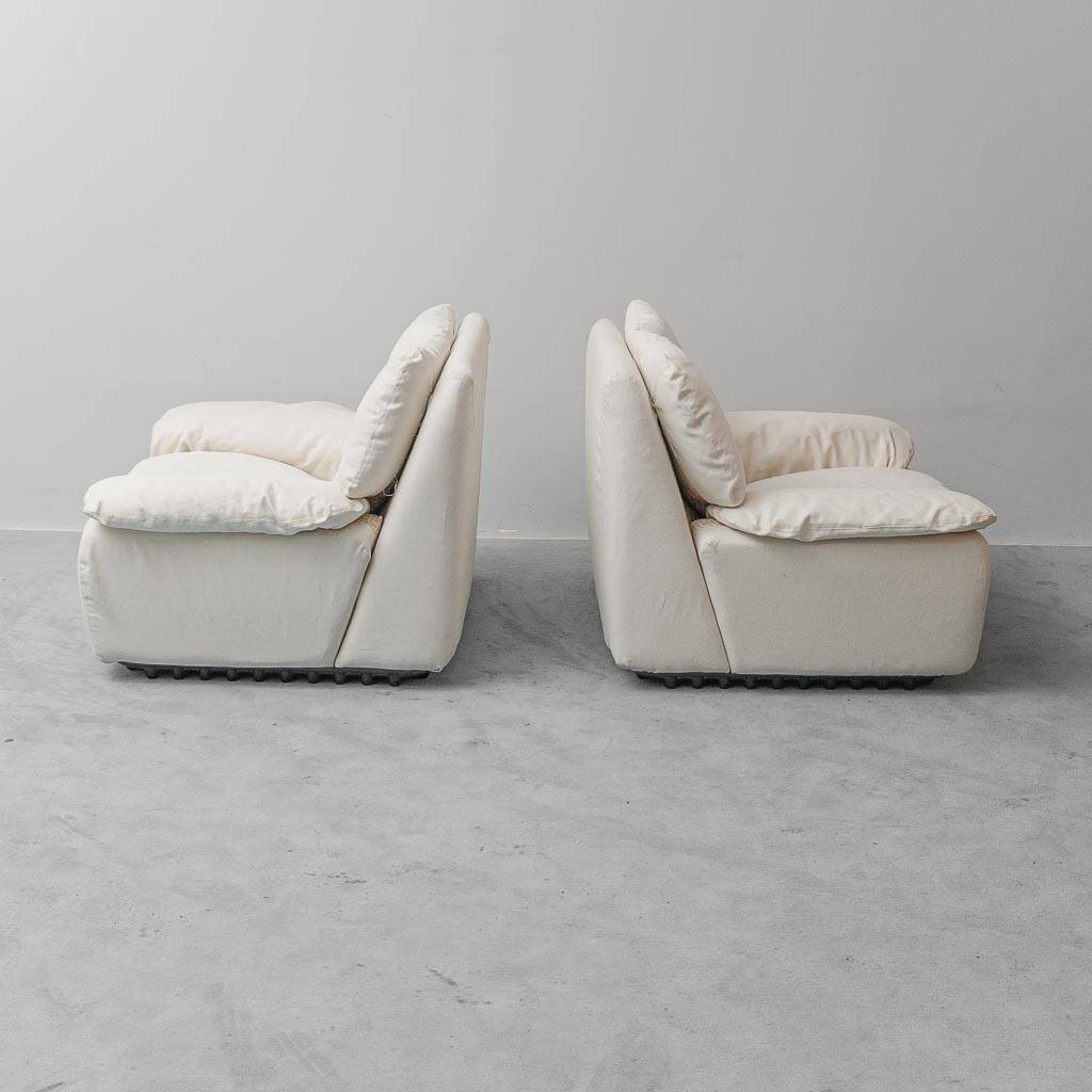 Paire de fauteuils Bonheur par Ammannati et Giampiero Vitelli pour Brunati, années 1970, vintage