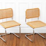 2 Cesca B32 Breuer Chairs Made in Italy - Canework of the seats redone