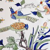 Antique 19th century earthenware plate hand painted with unknown signature