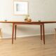 Elegant mid-century dining table with extension function, 1960s, teak veneer