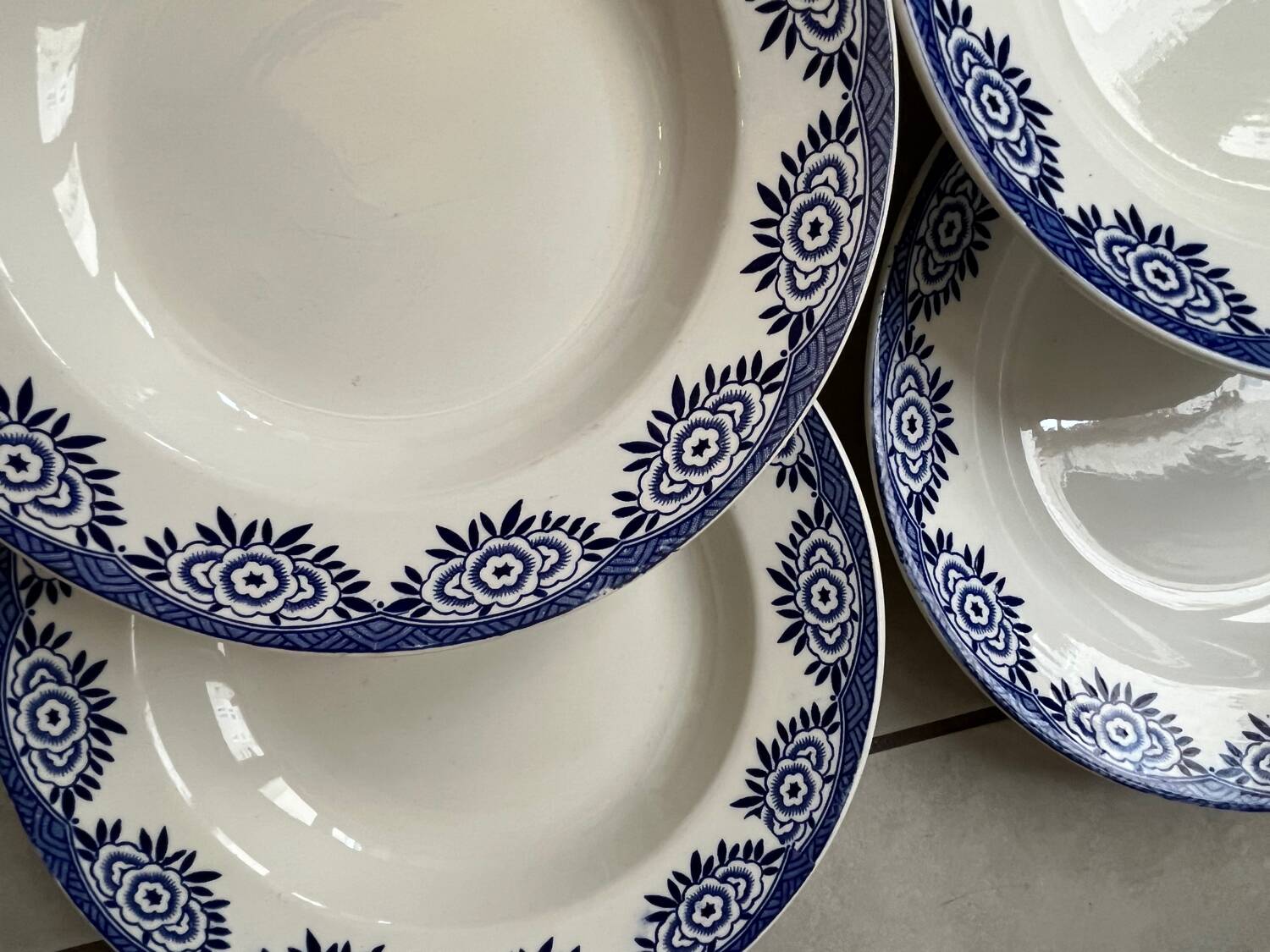 Set of 6 "Capri" plates Digoin Sarreguemines