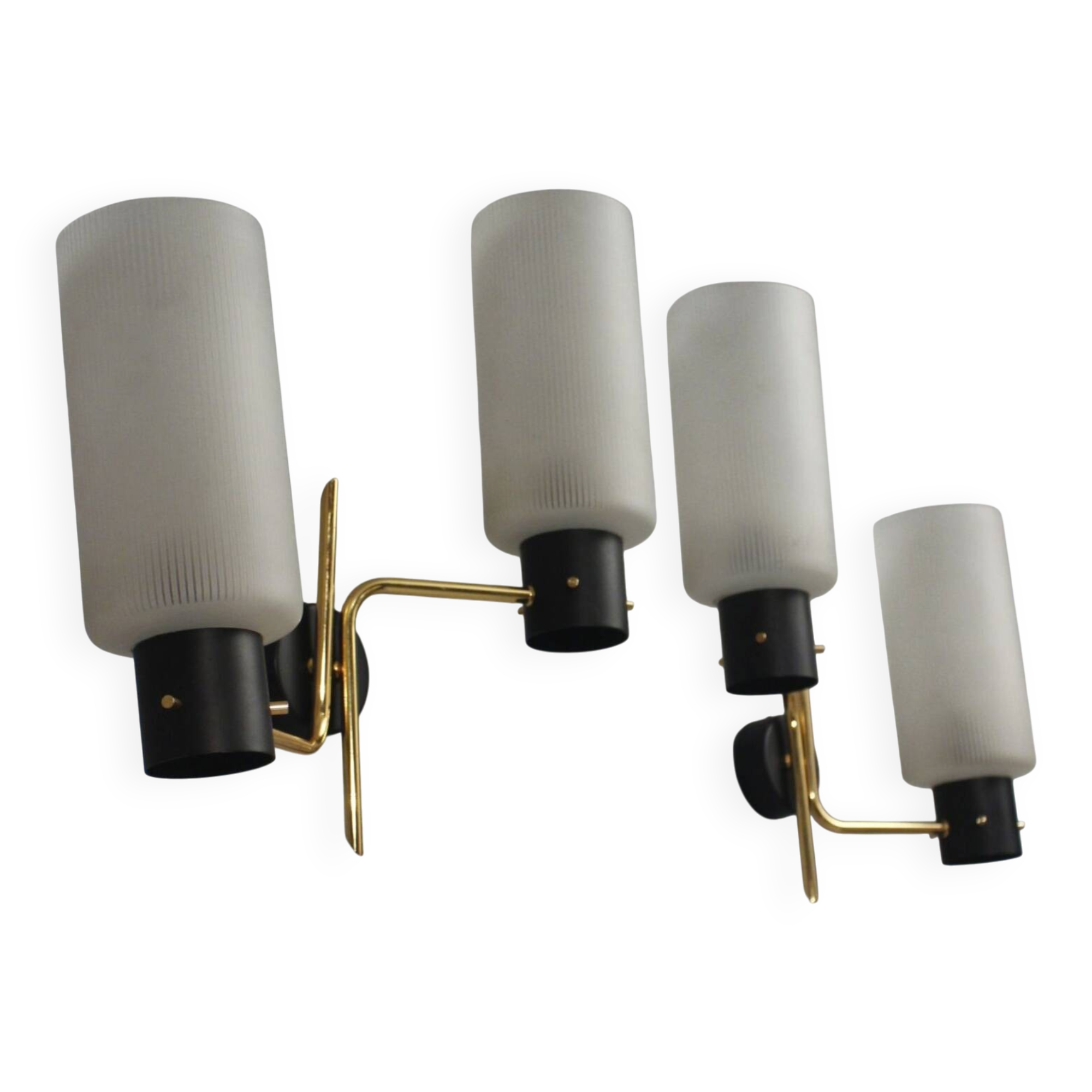 Pair of wall sconces 1950s style Arlus Lunel