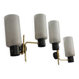 Pair of wall sconces 1950s style Arlus Lunel