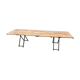 Wooden table and metal legs