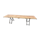 Wooden table and metal legs