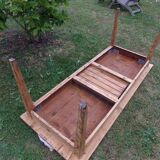 Farmhouse table in raw wood