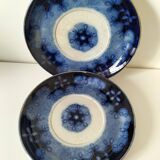 Trio of redowa plates – sarreguemines, ironstone – circa 1890