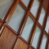 Vintage dutch hardwood haberdashery shop cabinet, 1930s
