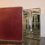 Vintage triptych barber mirror
