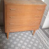 Chest of drawers 60s - spindle feet