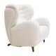 Late 20th Century Wool and Solid Wood Pair of Armchairs, Norway