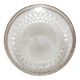 Glass dish with English silver-plated metal rim