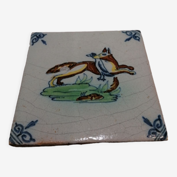 Old 18th century Delft tile