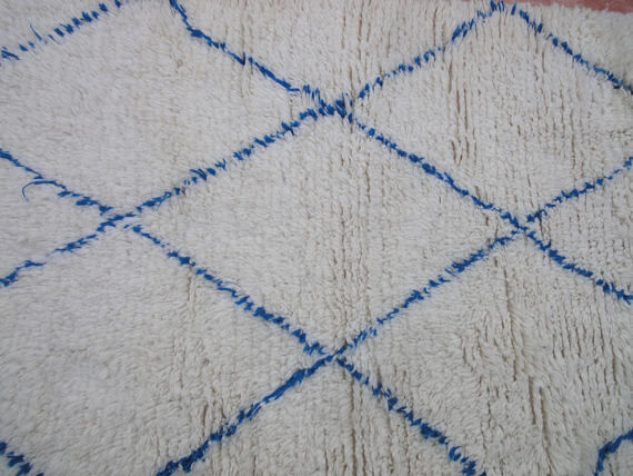 Beni Ouarain carpet hallway 100% wool 285 x 102 cm