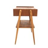 Table de chevet scandinave en teck, AB Carlströms & Co Möbelfabrik, Suède, 1960