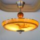 Scandinavian Art Deco glass pendant light, 1930s