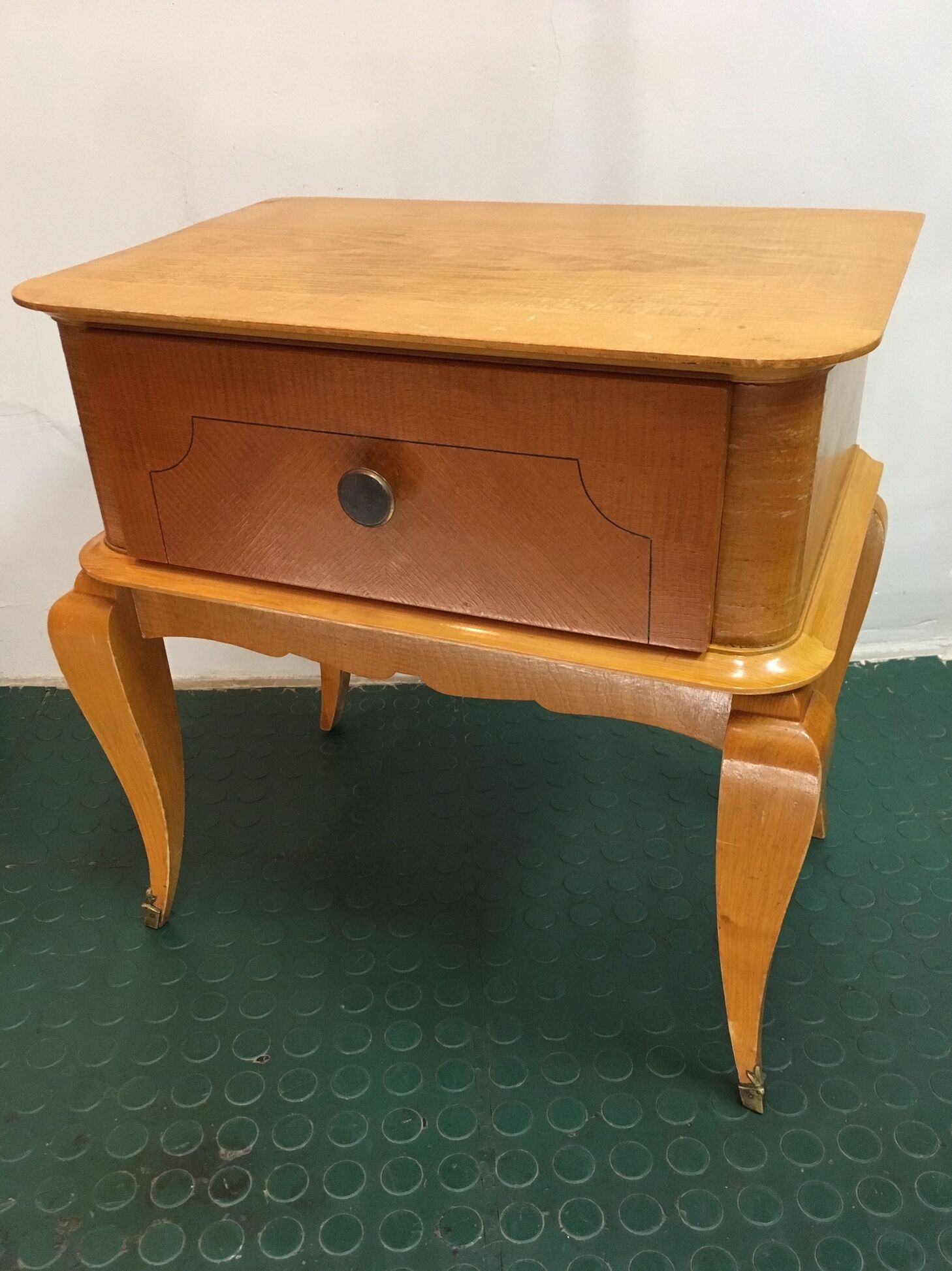 Bedside cabinet 60s light wood