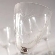 Set of 6 chiseled glasses, 2 sizes