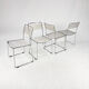 Set of 4 italian spaghetti dining chairs, 1970s