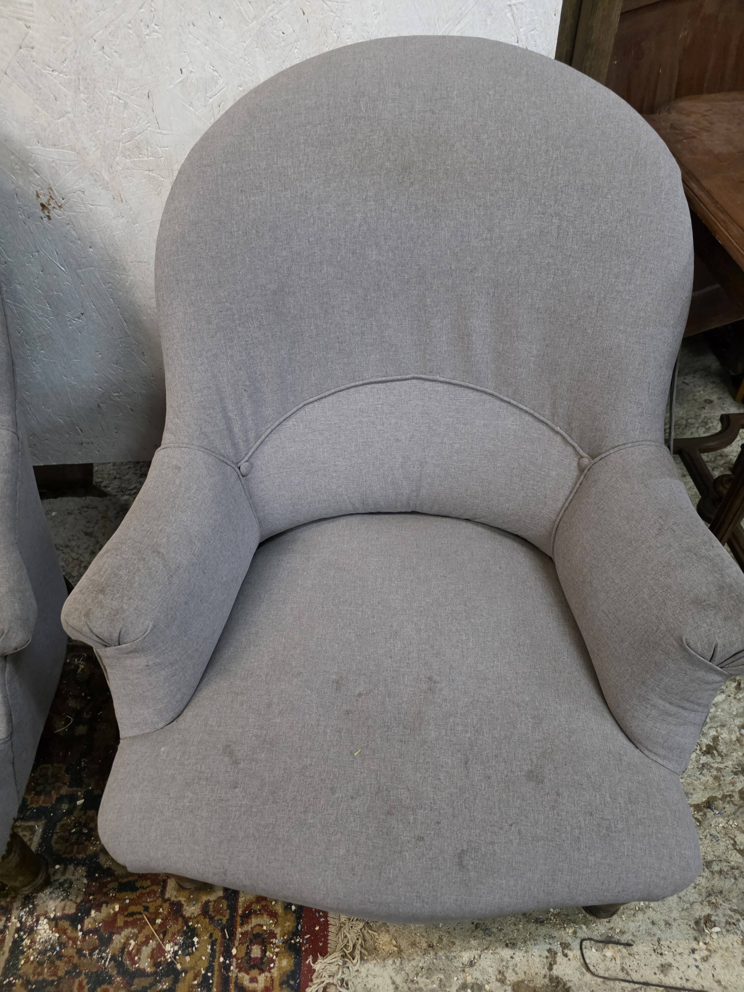 Paire de fauteuils crapaud Napoléon III