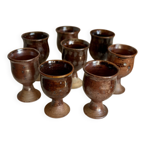 Service de 8 verres grès