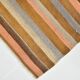 5x7 Salmon & Brown Striped Handmade Kilim Rug, 142x225Cm
