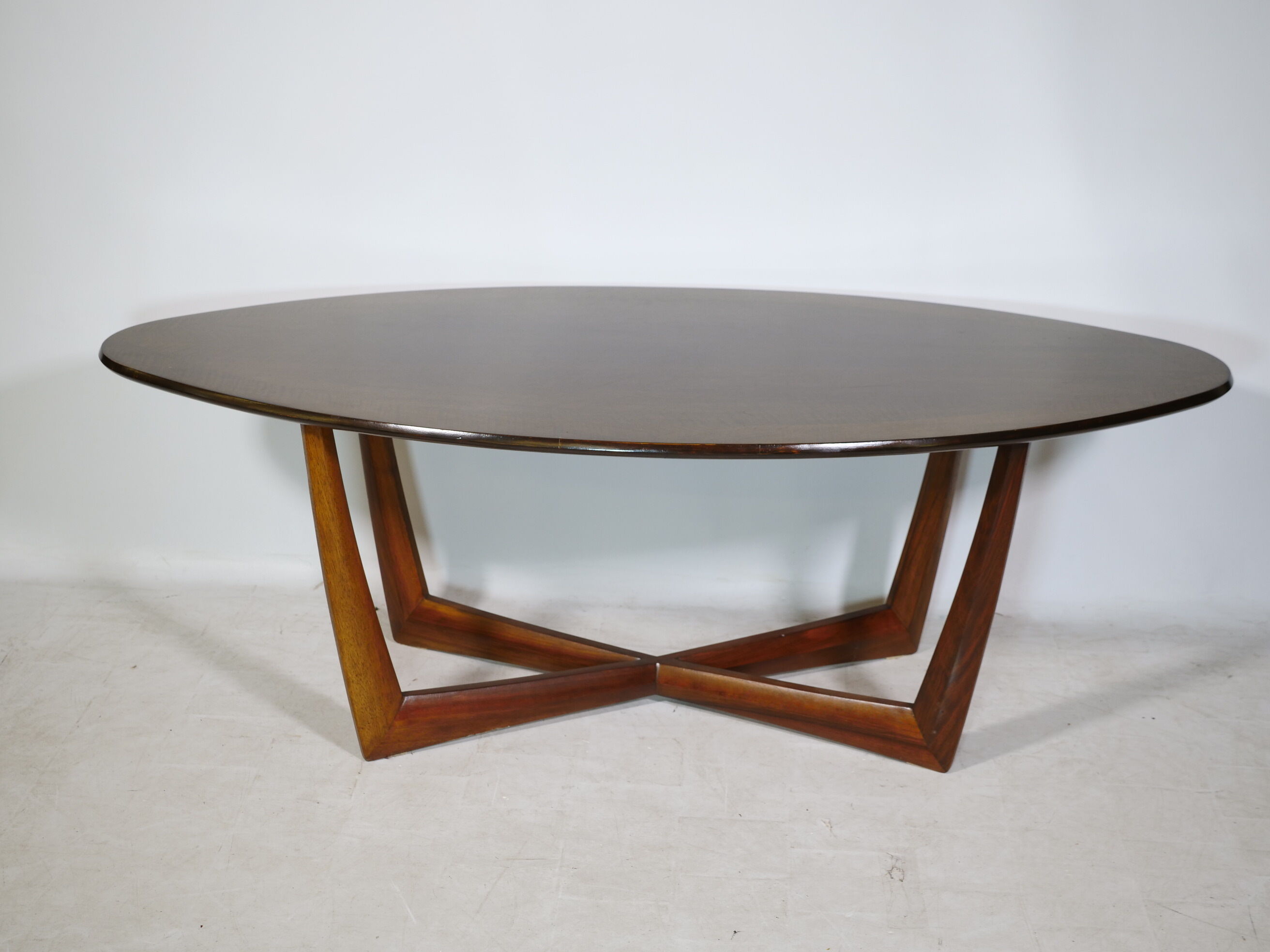 Mid-Century Oval Coffee Table for Kondor Möbel, 1960s