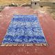 Moroccan Berber rug in royal blue 250x150 cm – geometric pattern – handmade