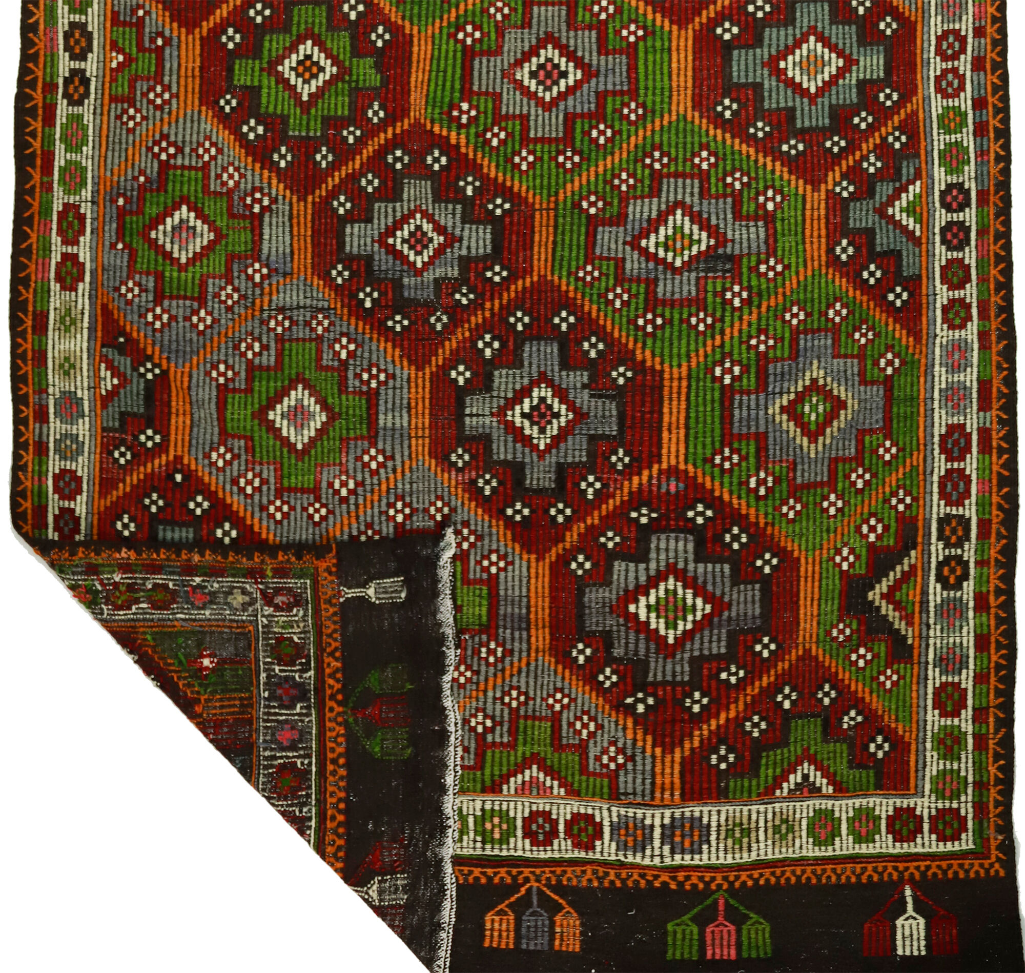 Anatolian handmade kilim rug 386 cm x 199 cm