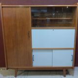 Wardrobe forming bookcase and desk, vintage year 50/60