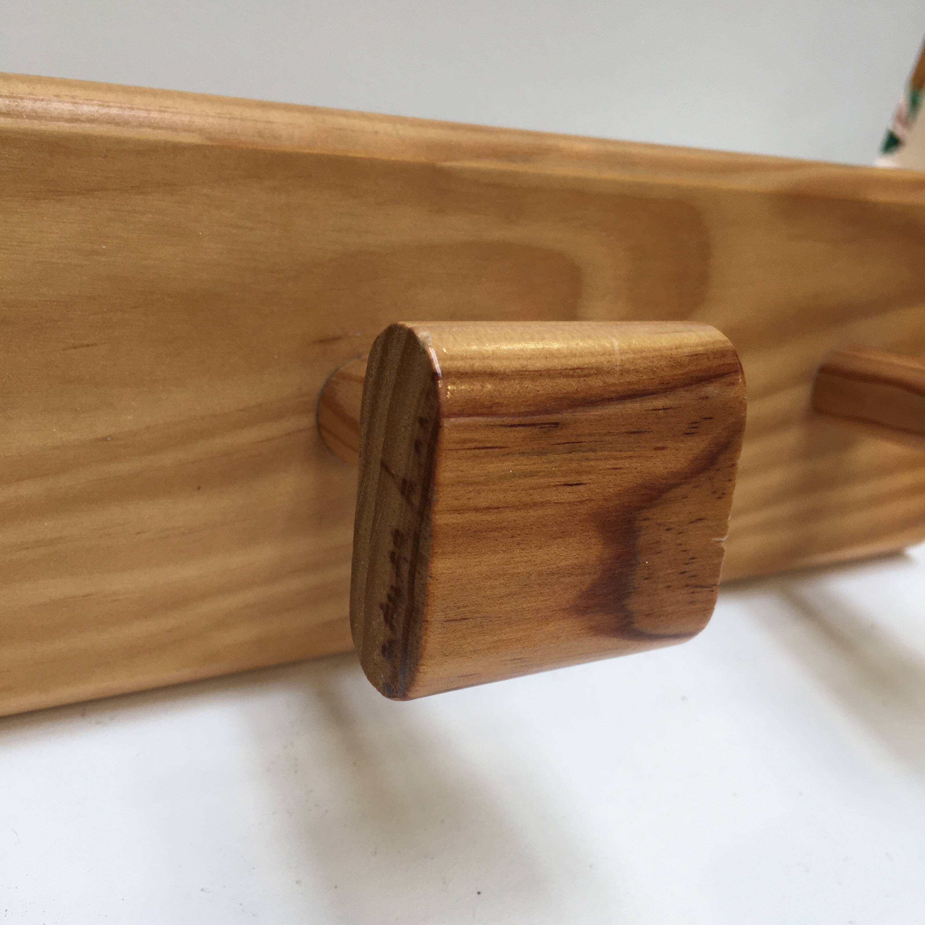 Modernist pine coat rack