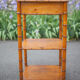 Bedside table wood imitation bamboo and marble colonial style, pedestal table, furniture 1 old drawer