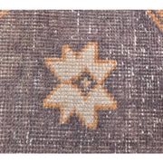 2'9x11'4 vintage orange geometric Turkish hand-knotted runner rug 87x348
