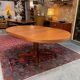 Baumann round teak table, vintage 1970s, Roche Bobois