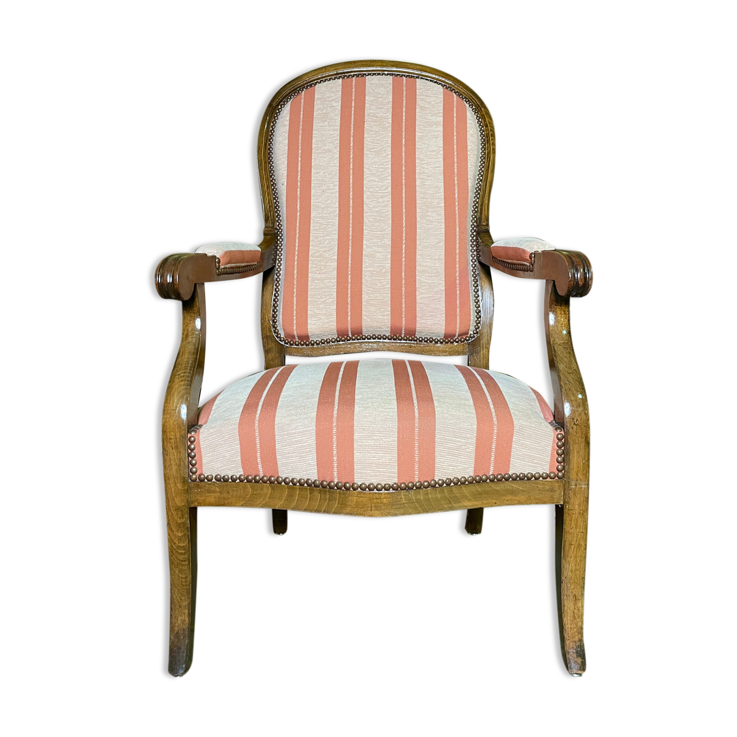 Voltaire walnut armchair