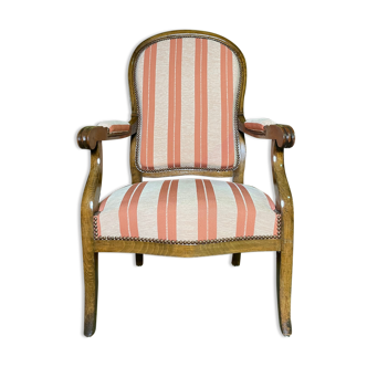 Fauteuil Voltaire en noyer