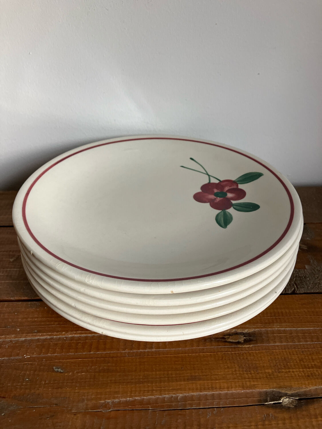 6 assiettes à dessert