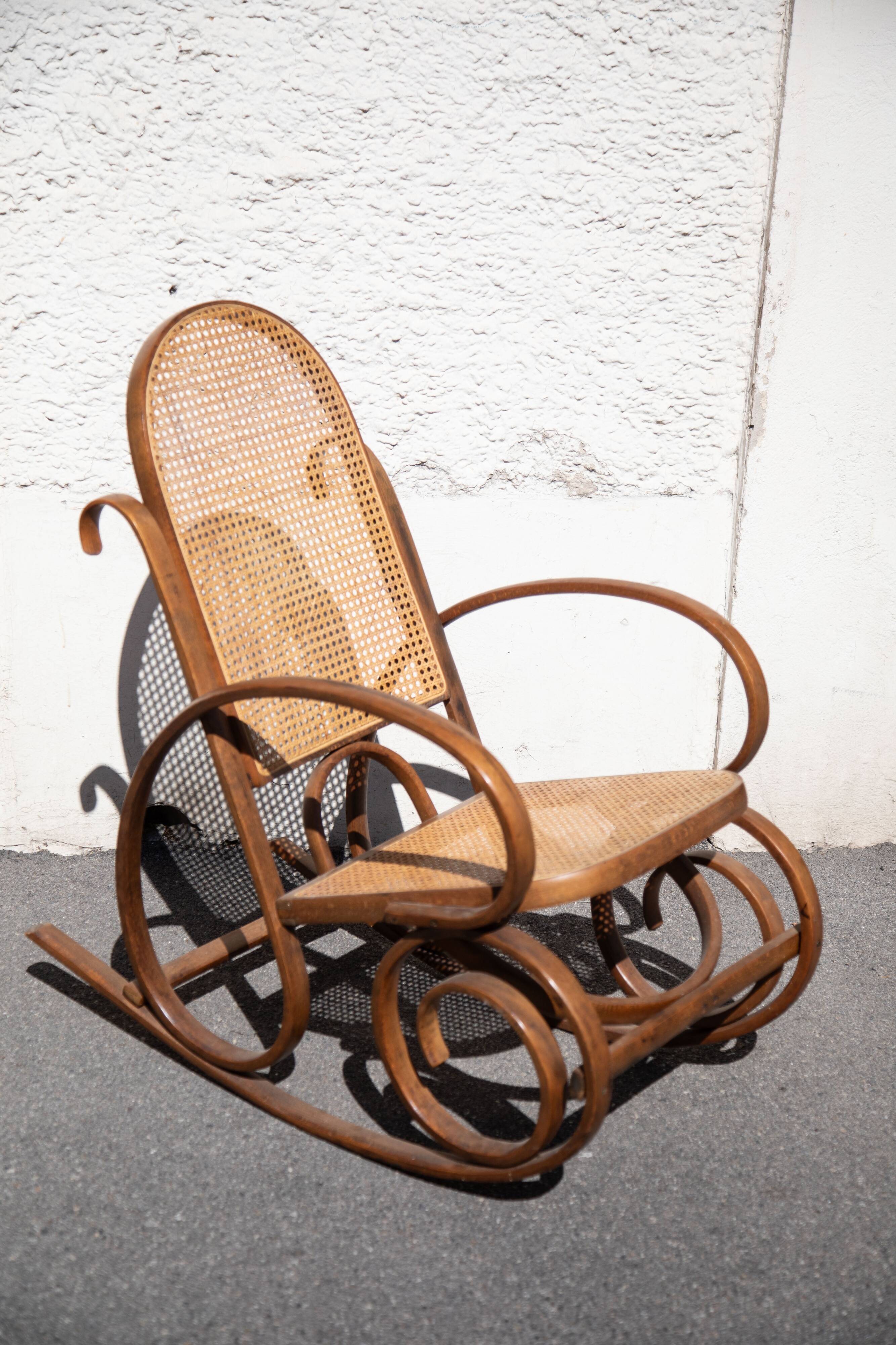 Rocking Chair Cannage Turned wood