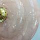 Pair of Art Deco suspensions in pink Clichy glass