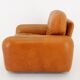 Fauteuil en cuir cognac des années 1970, Italie