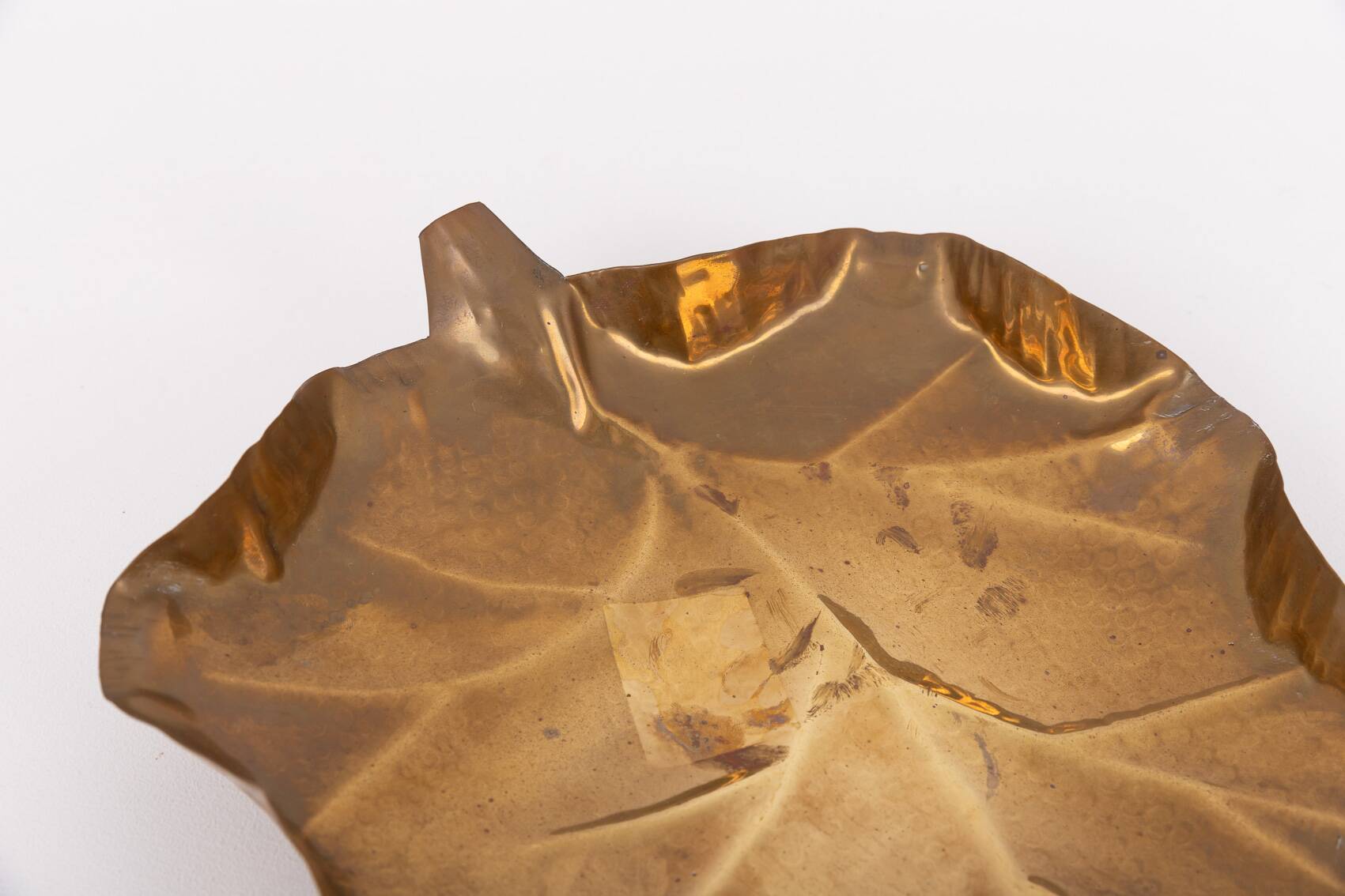 Decorative brass leaf bowl set, Italy