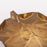Decorative brass leaf bowl set, Italy